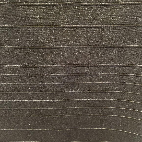 Bisou Bisou black gold shimmer dress Zipper size 4 Short Sleeve Spandex Blend - Picture 2 of 3